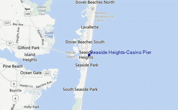 carte de localisation de Seaside Heights/Casino Pier