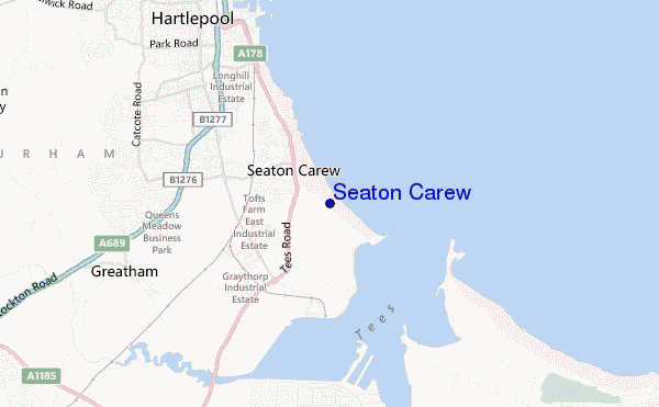 carte de localisation de Seaton Carew