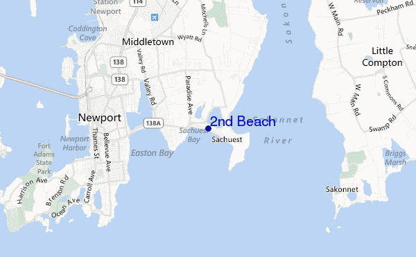 carte de localisation de 2nd Beach
