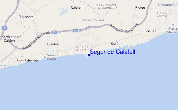 carte de localisation de Segur de Calafell