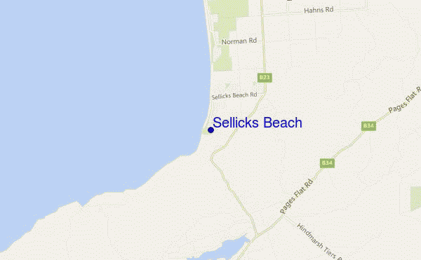 carte de localisation de Sellicks Beach