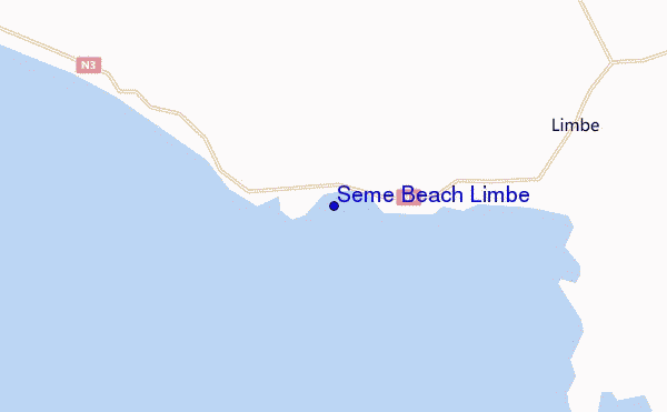 carte de localisation de Seme Beach Limbe