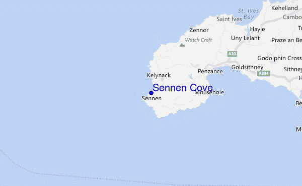 Sennen Cove Location Map