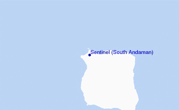 carte de localisation de Sentinel (South Andaman)