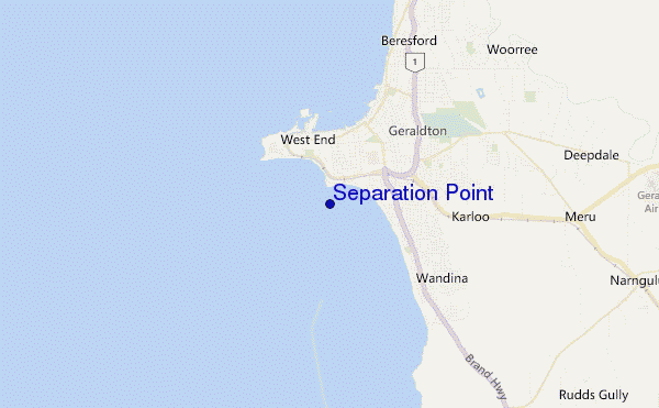 carte de localisation de Separation Point