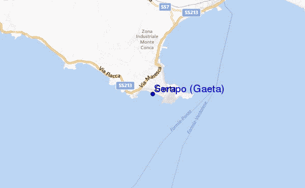 carte de localisation de Serapo (Gaeta)