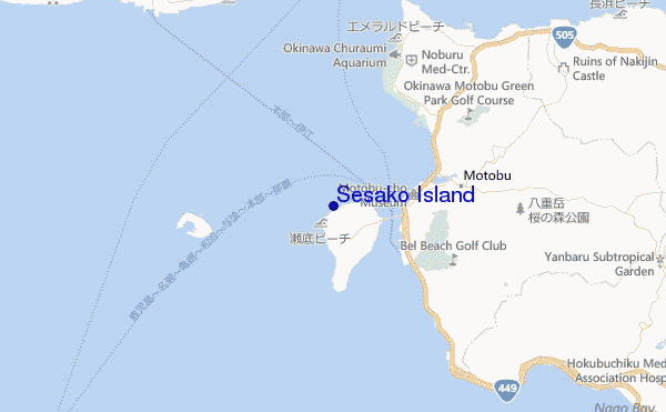 carte de localisation de Sesako Island