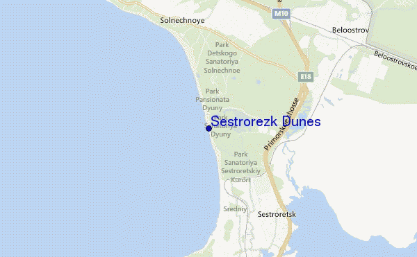 carte de localisation de Sestrorezk Dunes
