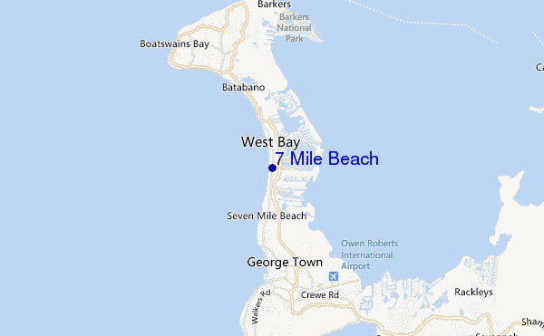 carte de localisation de 7 Mile Beach