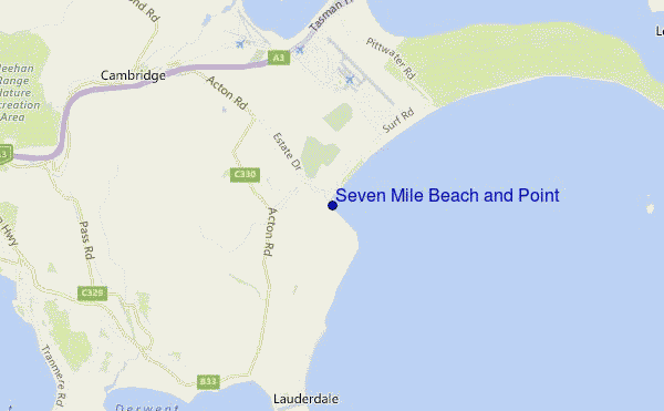 carte de localisation de Seven Mile Beach and Point