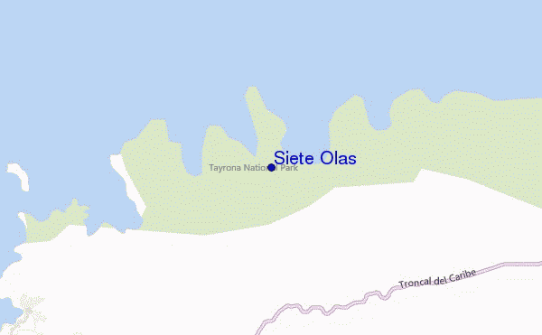 carte de localisation de Siete Olas