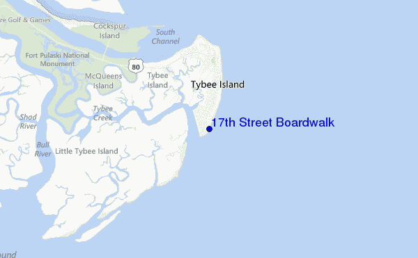 carte de localisation de 17th Street Boardwalk