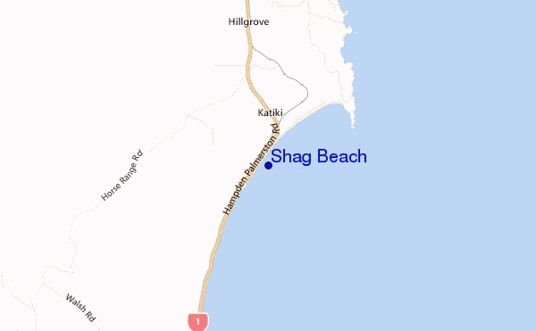 carte de localisation de Shag Beach