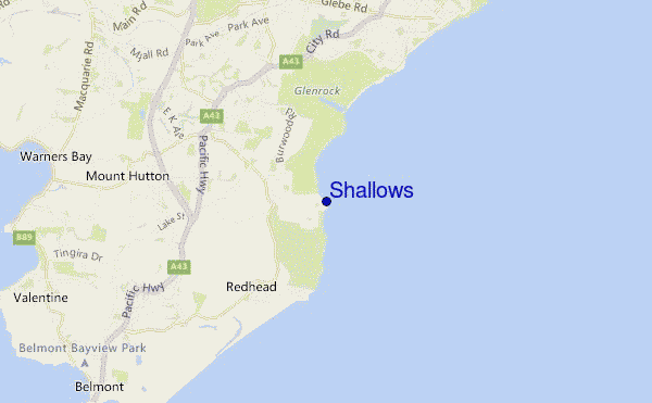 carte de localisation de Shallows