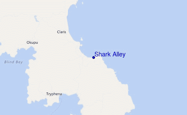 carte de localisation de Shark Alley