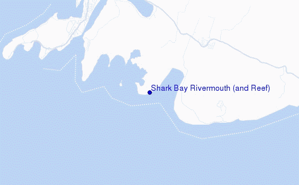 carte de localisation de Shark Bay Rivermouth (and Reef)