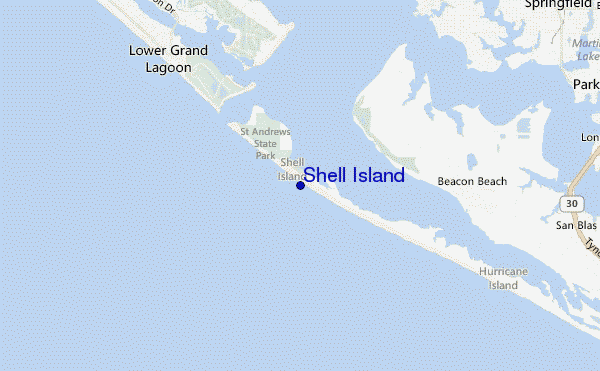 carte de localisation de Shell Island