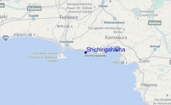 carte de localisation de Shichirigahama