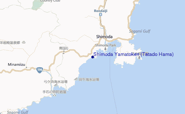 carte de localisation de Shimoda Yamatoken (Tatado Hama)