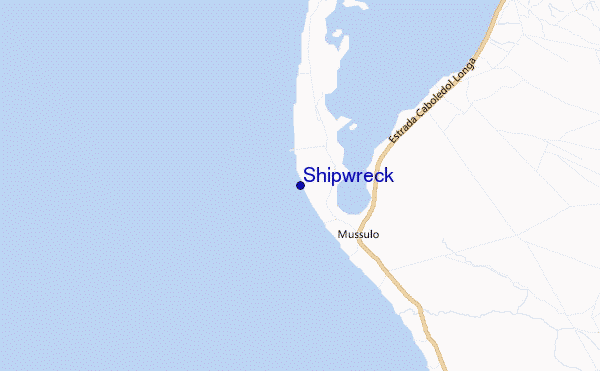 carte de localisation de Shipwreck