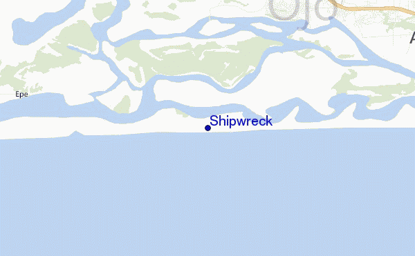 carte de localisation de Shipwreck