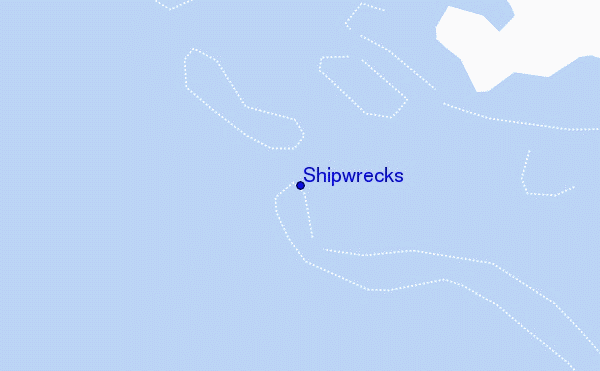 carte de localisation de Shipwrecks