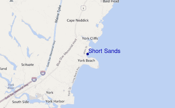 carte de localisation de Short Sands