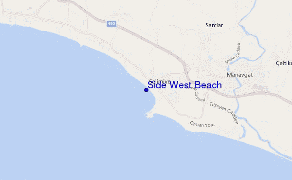 carte de localisation de Side West Beach