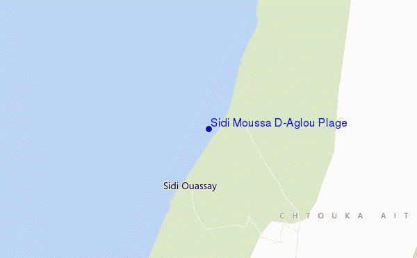 carte de localisation de Sidi Moussa D'Aglou Plage