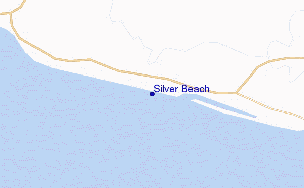 carte de localisation de Silver Beach