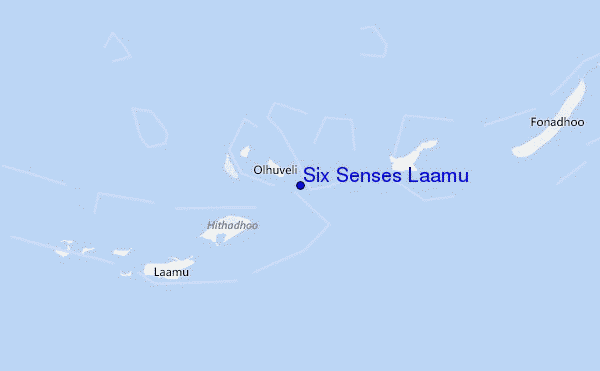 carte de localisation de Six Senses Laamu
