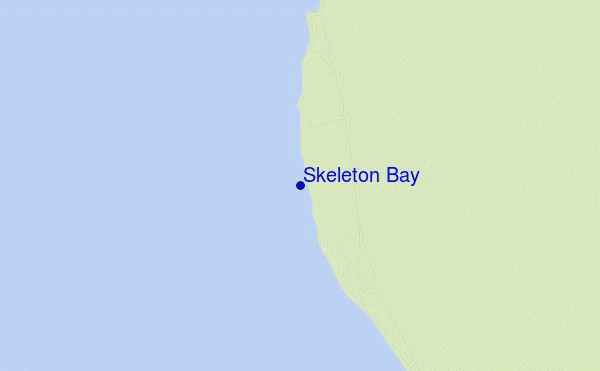 carte de localisation de Skeleton Bay