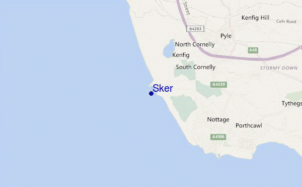 carte de localisation de Sker