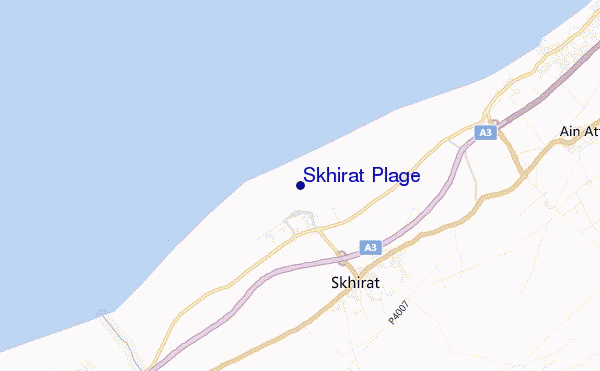 carte de localisation de Skhirat Plage