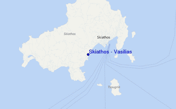 carte de localisation de Skiathos - Vasilias