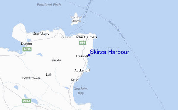Skirza Harbour Location Map