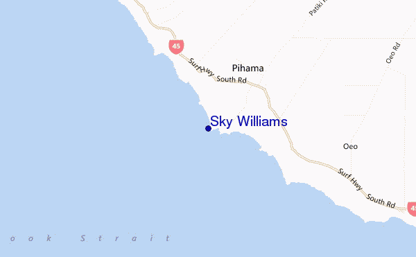 carte de localisation de Sky Williams