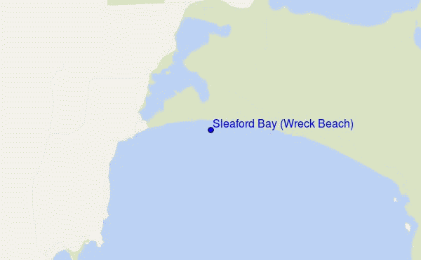 carte de localisation de Sleaford Bay (Wreck Beach)