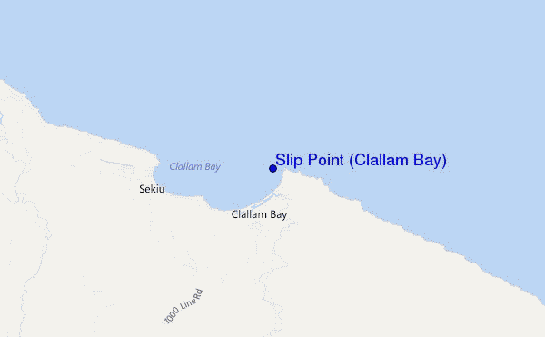 carte de localisation de Slip Point (Clallam Bay)