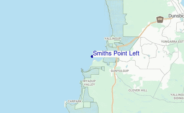 carte de localisation de Smiths Point Left