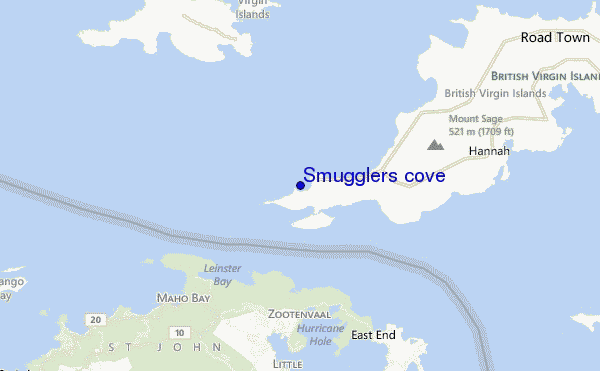 carte de localisation de Smugglers cove