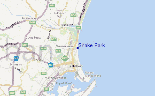 carte de localisation de Snake Park