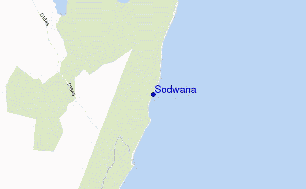 carte de localisation de Sodwana