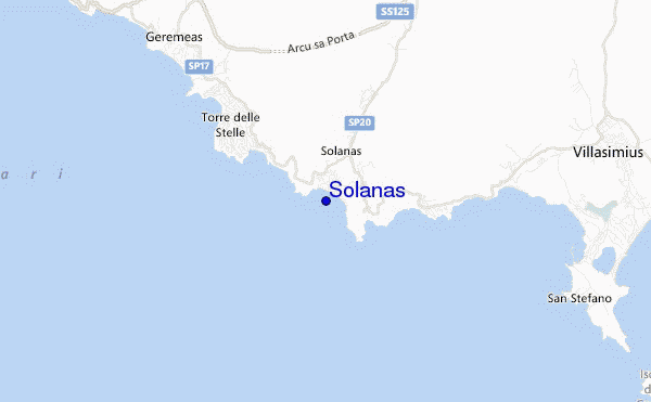 carte de localisation de Solanas
