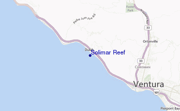 carte de localisation de Solimar Reef