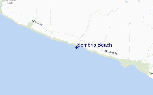 carte de localisation de Sombrio Beach