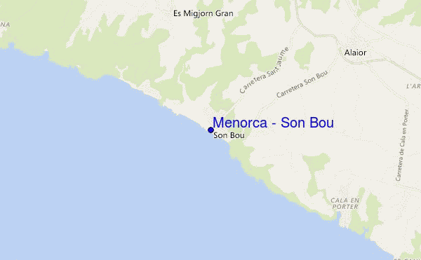 carte de localisation de Menorca - Son Bou