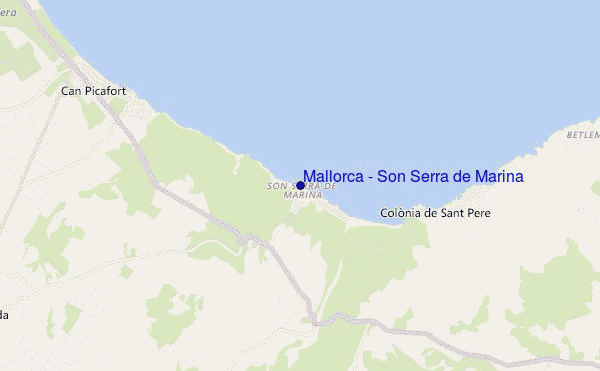 carte de localisation de Mallorca - Son Serra de Marina