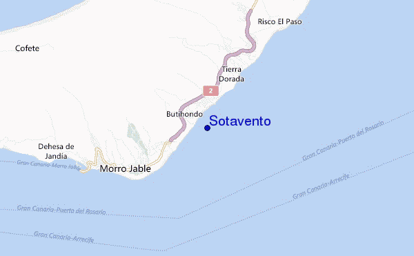 carte de localisation de Sotavento