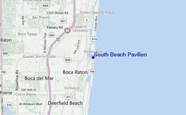 carte de localisation de South Beach Pavilion